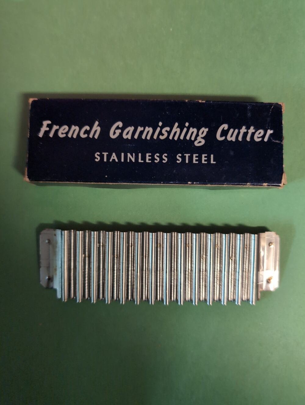 Vintage FRENCH GARNISHING CUTTER & BLADE With Original Box